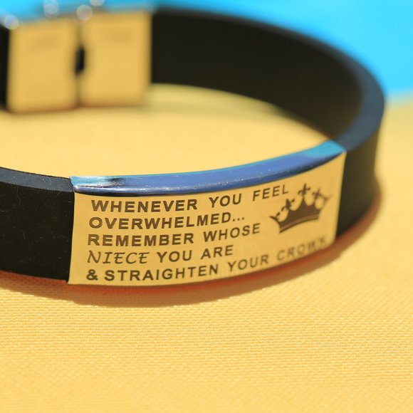 Inspirational Message:NIECE Straighten  Crown Cuff - Picture 2 of 6